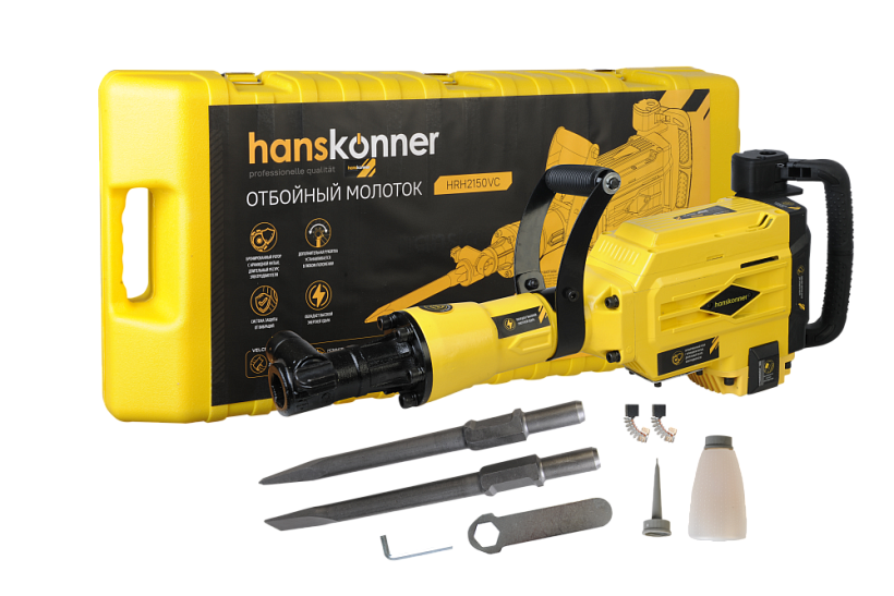 Отбойный молоток Hanskonner HRH2150VC купить по цене 36 990 ₽ в интернет магазине ТЕХСАД