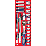 Набор торцевых головок 3/8” с принадлежностями, ложемент, 22 предмета МАСТАК 5-003222 купить по цене 7 000 ₽ в интернет магазине ТЕХСАД