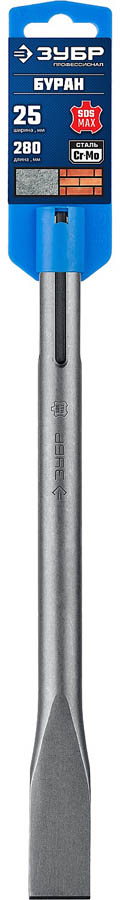 ЗУБР 25 x 280 мм, SDS-max, зубило плоское 29382-25-280_z01 Профессионал купить по цене 650 ₽ в интернет магазине ТЕХСАД