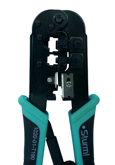 Инструмент для обжима телефонных и компьютерных клемм Sturm! 1020-01-T190 купить по цене 1 210 ₽ в интернет магазине ТЕХСАД