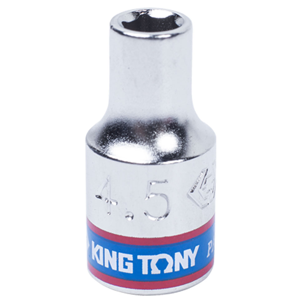 Головка торцевая стандартная шестигранная 1/4'', 4,5 мм KING TONY 233545M купить по цене 90 ₽ в интернет магазине ТЕХСАД