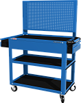 Тележка открытая, 3 полки и 2 ящика, синяя FERRUM 02.232P-5015 купить по цене 15 967 ₽ в интернет магазине ТЕХСАД