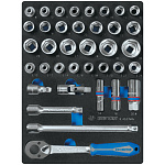 Набор торцевых головок 1/2'' с принадлежностями, ложемент, 37 предметов KING TONY 9-4537MRV купить по цене 17 000 ₽ в интернет магазине ТЕХСАД