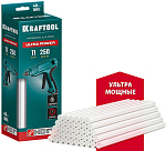 KRAFTOOL 40 шт., 1 кг, 11 x 250 мм (11-12 мм), прозрачные, ультрамощные клеевые стержни 06848-40 купить по цене 1 900 ₽ в интернет магазине ТЕХСАД