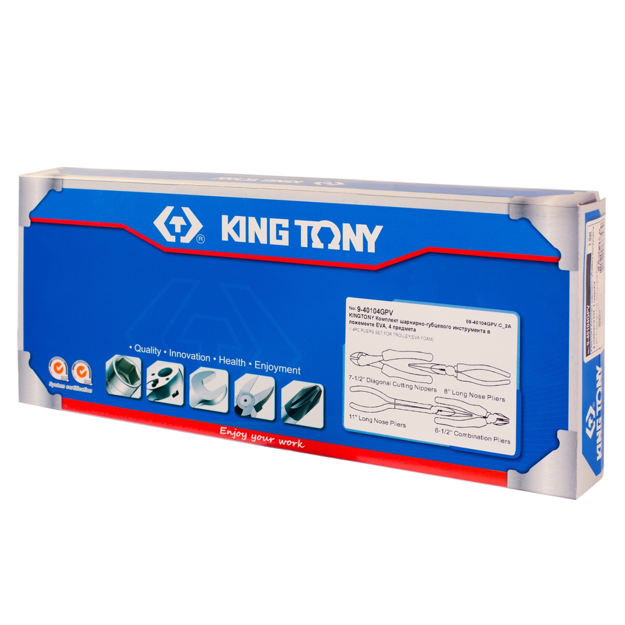 Набор пассатижей и бокорезов, ложемент, 4 предмета KING TONY 9-40104GPV Набор пассатижей и бокорезов, ложемент, 4 предмета KING TONY 9-40104GPV купить по цене 7 680 ₽ в интернет магазине ТЕХСАД