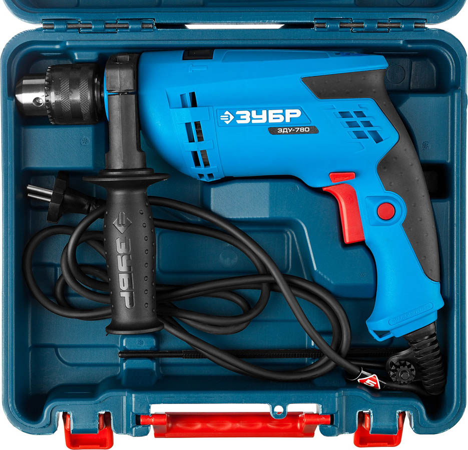 ЗУБР 780 Вт, кейс, дрель ударная ЗДУ-780 ЭРКМ2 Профессионал купить по цене 5&nbsp;390 ₽ в интернет магазине ТЕХСАД