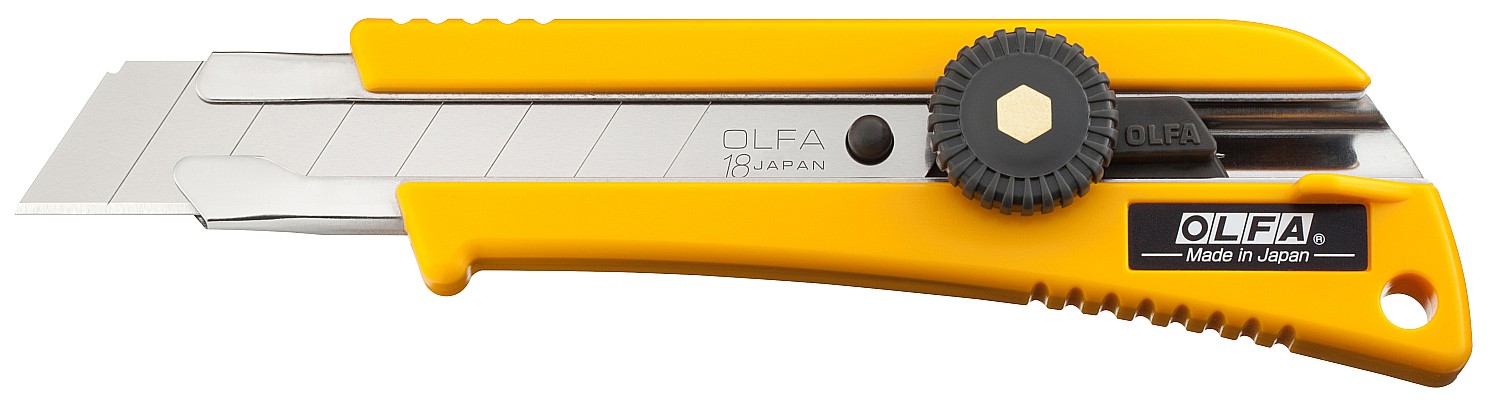 OLFA 18 мм, сегментированное лезвие, трещеточный фиксатор, нож для жестких материалов OL-L-2 купить по цене 1 210 ₽ в интернет магазине ТЕХСАД