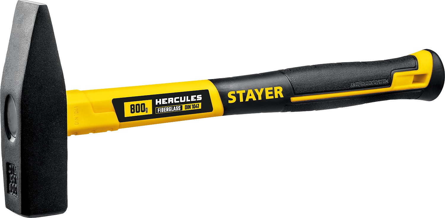 STAYER 800 г, с фиберглассовой рукояткой, молоток слесарный Hercules 20050-08_z02 купить по цене 840 ₽ в интернет магазине ТЕХСАД