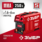 ЗУБР 250 А, MMA, сварочный аппарат, инверторный СА-250 Мастер купить по цене 12 300 ₽ в интернет магазине ТЕХСАД