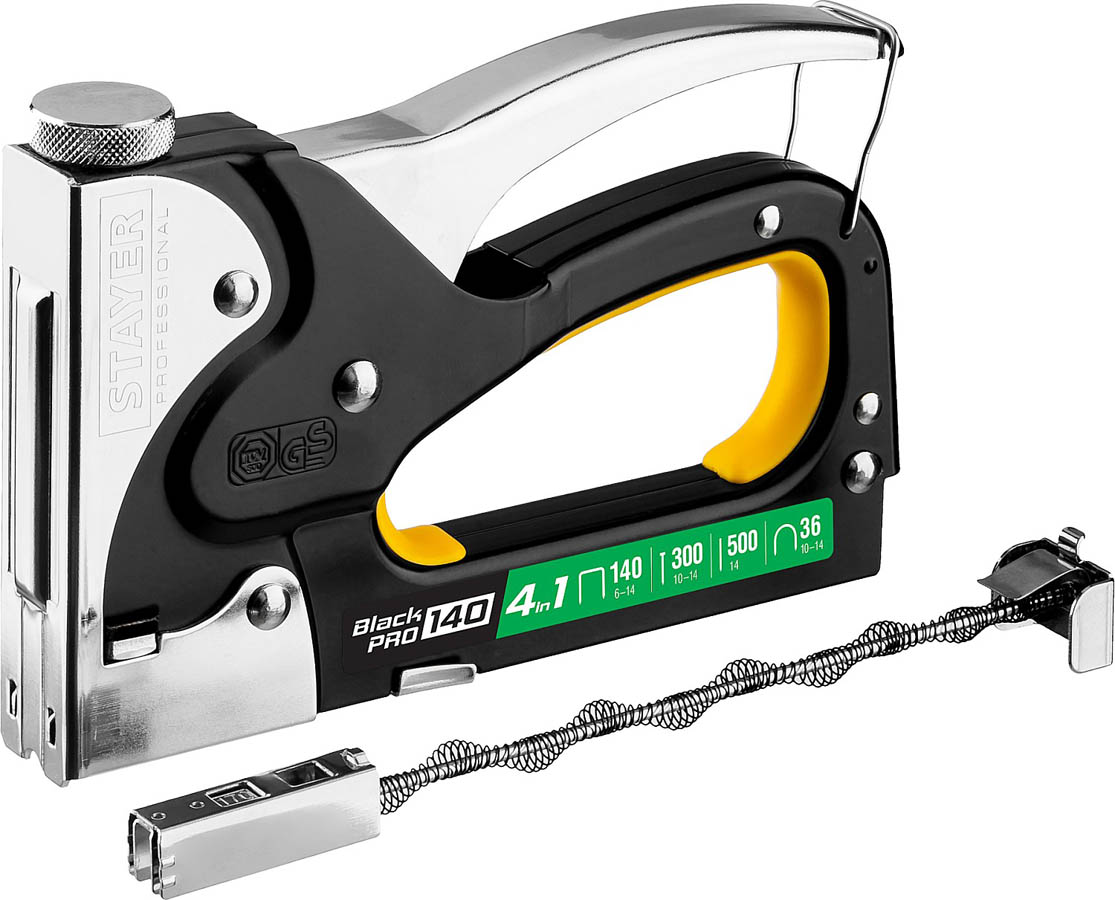 STAYER скобы 140, 36, 300, 500, степлер 4 в 1 BlackPro 140 31510_z01 купить по цене 1 600 ₽ в интернет магазине ТЕХСАД