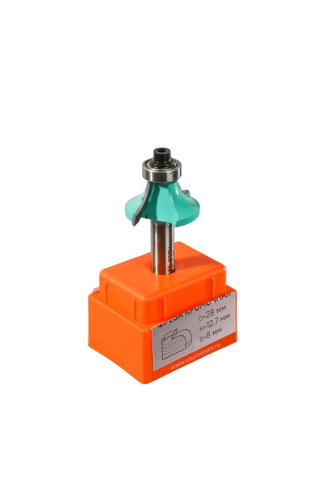 RB09-081328 Фреза кромочная калевочная с подшипником 12,7 мм, DxHxL 28x12,7x57 мм, хв.8 Sturm! купить по цене 440 ₽ в интернет магазине ТЕХСАД