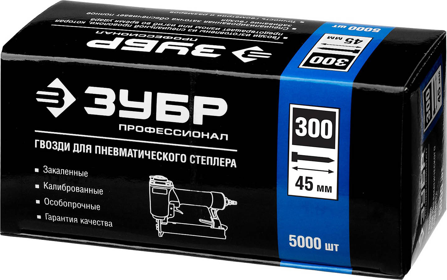 ЗУБР гвозди тип 300, 45 мм, гвозди особотвердые 31830-45 Профессионал купить по цене 1 380 ₽ в интернет магазине ТЕХСАД