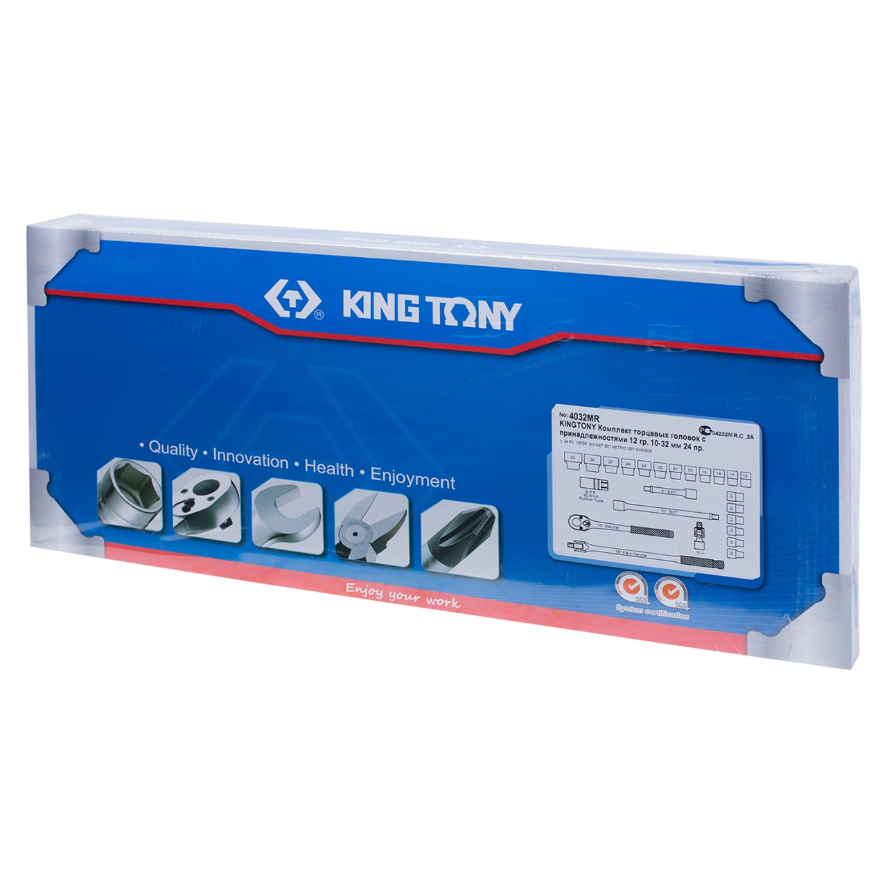 Набор торцевых головок с принадлежностями 1/2'', двенадцатигранные, 10-32 мм, 24 предмета KING TONY 4032MR купить по цене 11 150 ₽ в интернет магазине ТЕХСАД