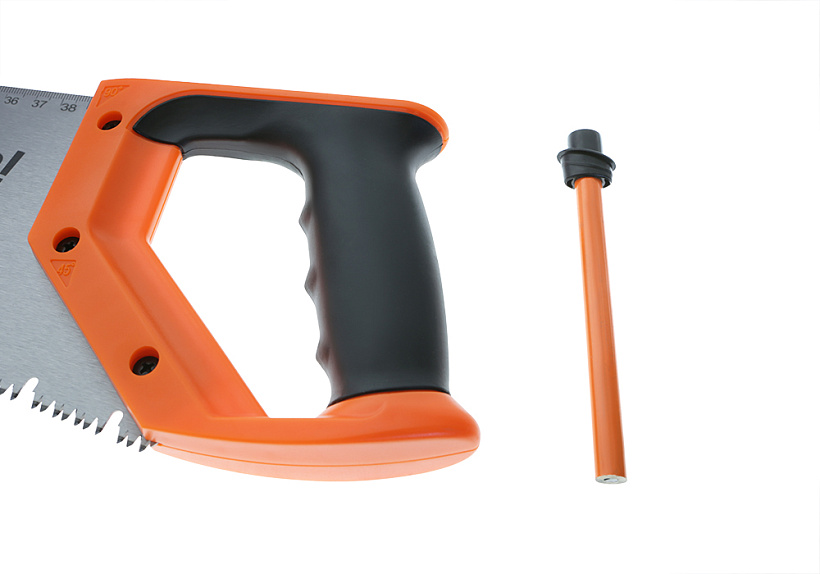 Ножовка по дереву Sturm! 1060-12-4507 со встроенным карандашом купить по цене 840 ₽ в интернет магазине ТЕХСАД