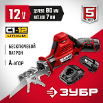 ЗУБР 12В, 2 АКБ (2Ач), в коробке, пила сабельная СПЛ-125-22 Мастер купить по цене 8 060 ₽ в интернет магазине ТЕХСАД