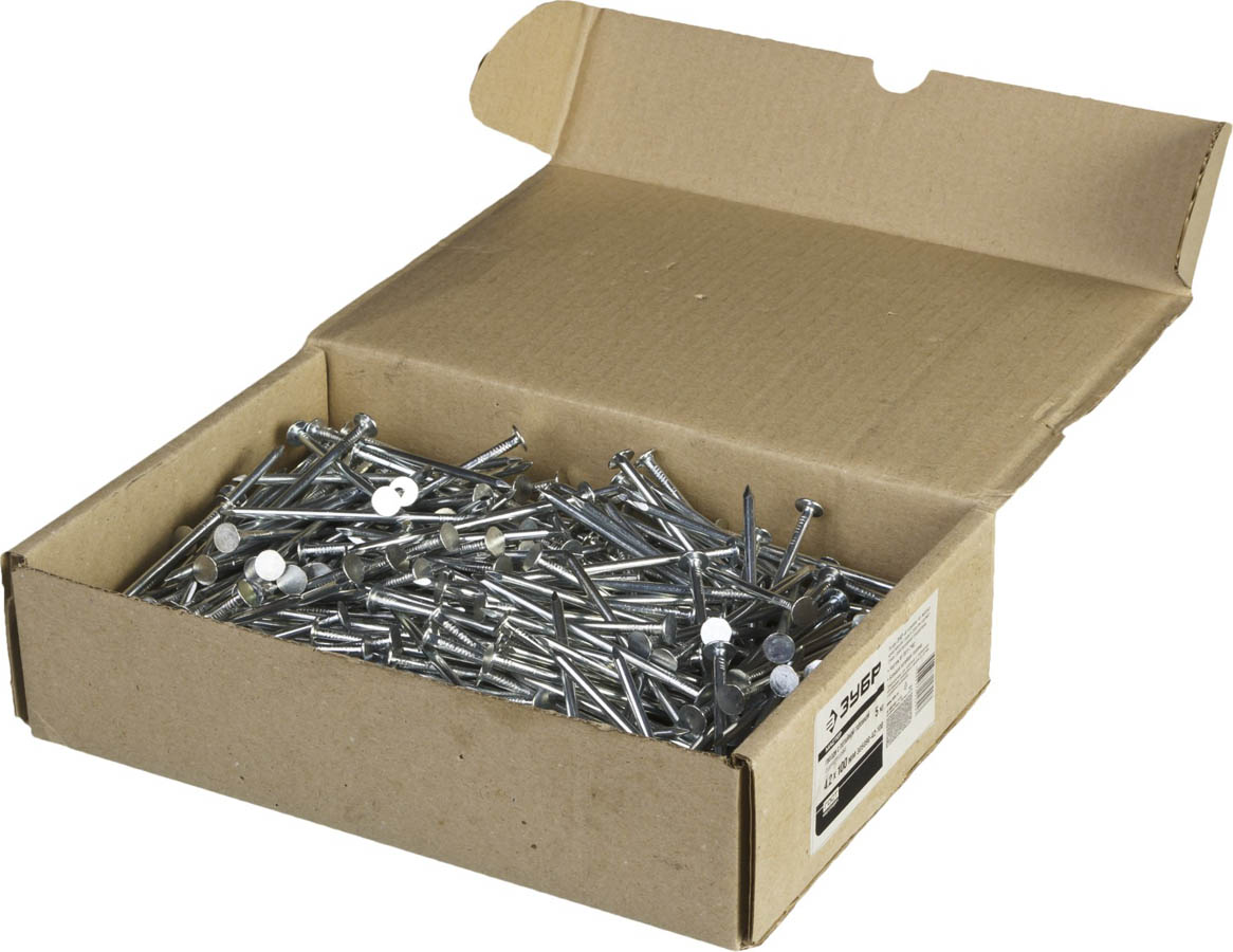 ЗУБР 100 х 4.2 мм, 5 кг, оцинкованные, гвозди с большой потайной головкой 305090-42-100 Мастер купить по цене 637 ₽ в интернет магазине ТЕХСАД