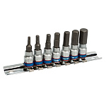 Набор торцевых насадок 1/4'', Hex, 3-10 мм, L = 37 мм, 7 предметов KING TONY 2127PR купить по цене 870 ₽ в интернет магазине ТЕХСАД