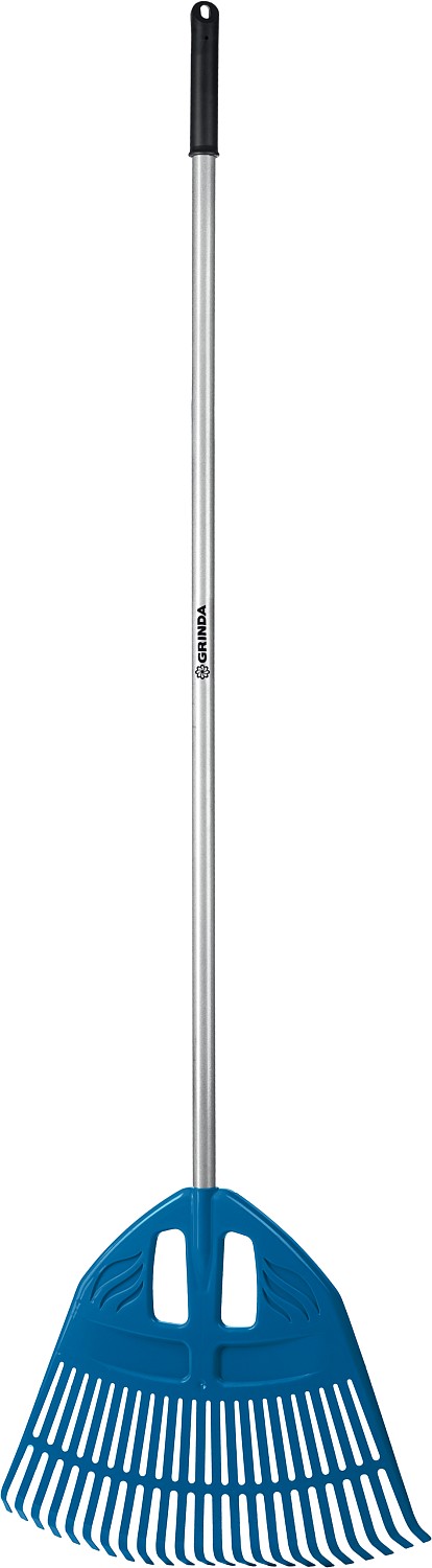 GRINDA 23 зубца, веерные грабли пластиковые с алюминиевым черенком PROLine PP-23X 421811 купить по цене 790 ₽ в интернет магазине ТЕХСАД