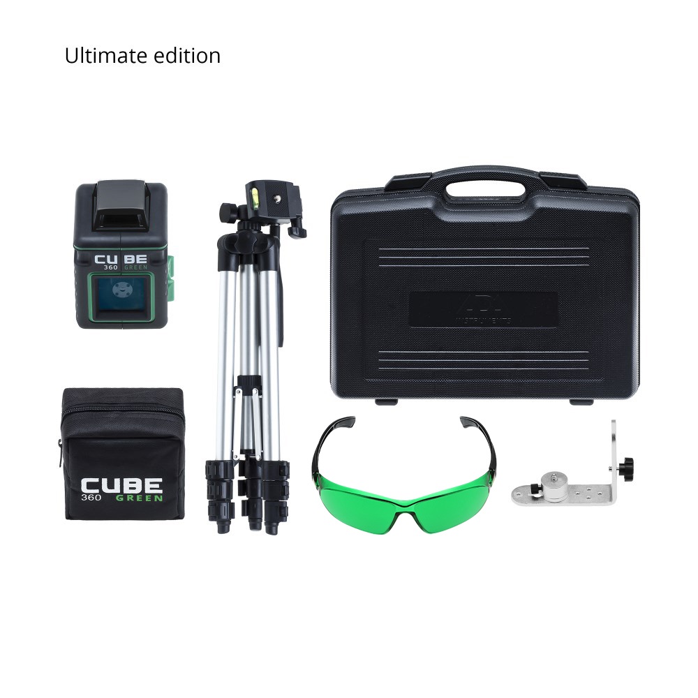 Лазерный уровень ADA CUBE 360 GREEN ULTIMATE EDITION купить по цене 13&nbsp;990 ₽ в интернет магазине ТЕХСАД