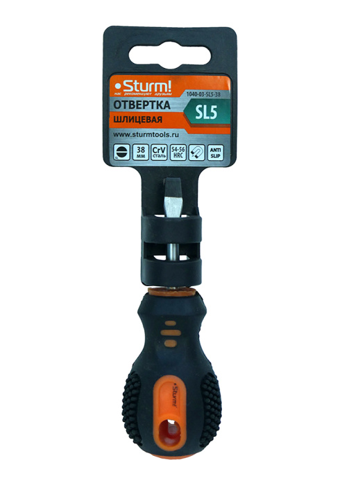 Отвертка Sturm! 1040-03-SL5-38 купить по цене 80 ₽ в интернет магазине ТЕХСАД