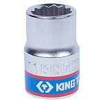 Головка торцевая стандартная двенадцатигранная 3/8'', 11 мм KING TONY 333011M купить по цене 120 ₽ в интернет магазине ТЕХСАД