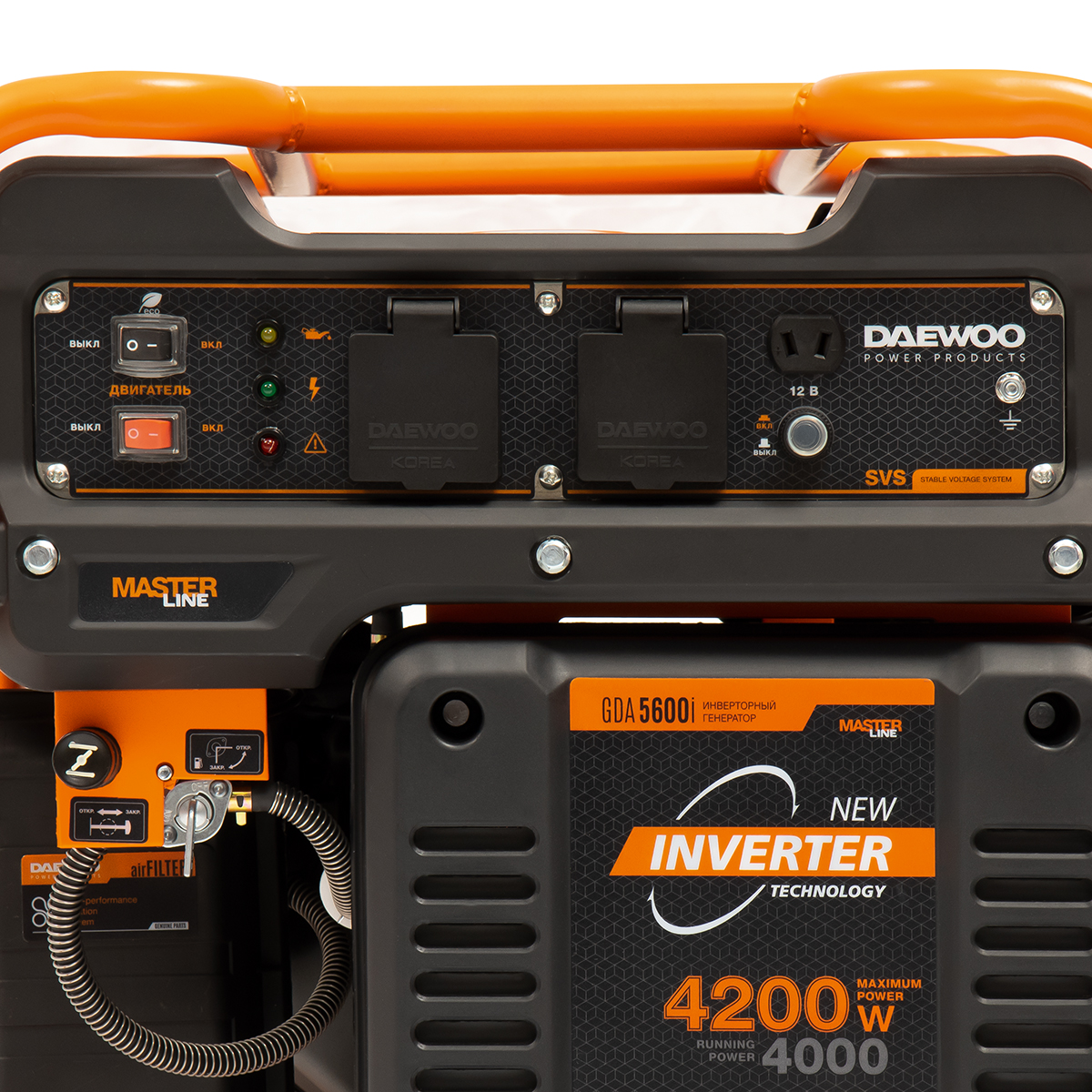 Инверторный бензиновый генератор DAEWOO GDA 5600i Инверторный бензиновый генератор DAEWOO GDA 5600i купить по цене 59 990 ₽ в интернет магазине ТЕХСАД