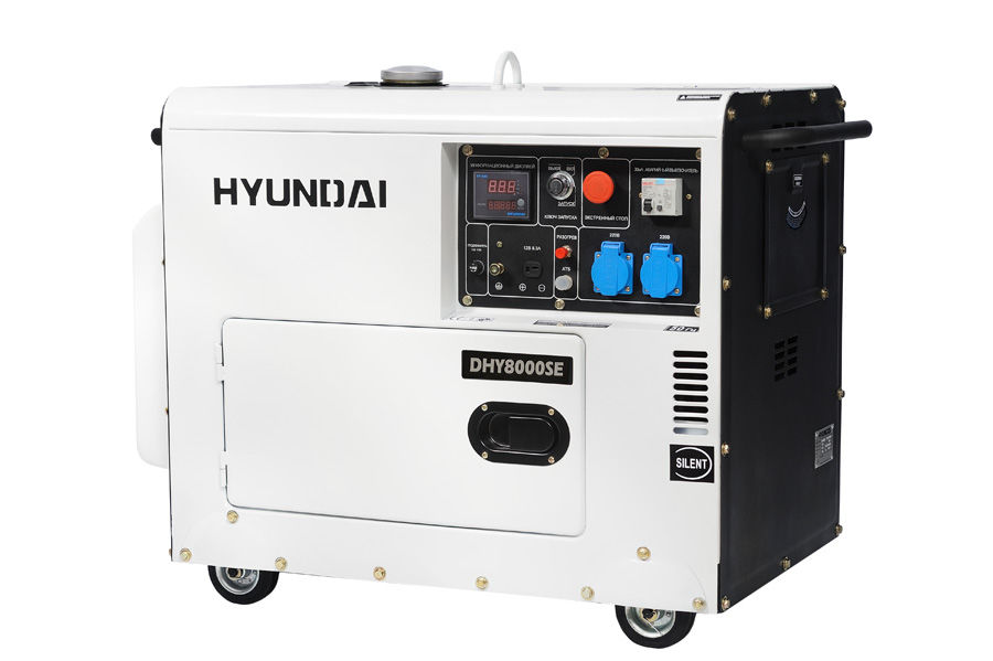 Дизельный генератор HYUNDAI DHY 8000SE купить по цене 189 490 ₽ в интернет магазине ТЕХСАД