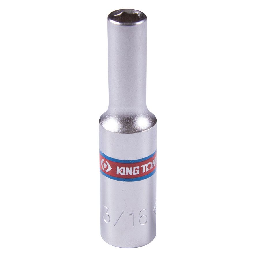 Головка торцевая глубокая шестигранная 1/4'', 3/16'', дюймовая KING TONY 223506S купить по цене 140 ₽ в интернет магазине ТЕХСАД