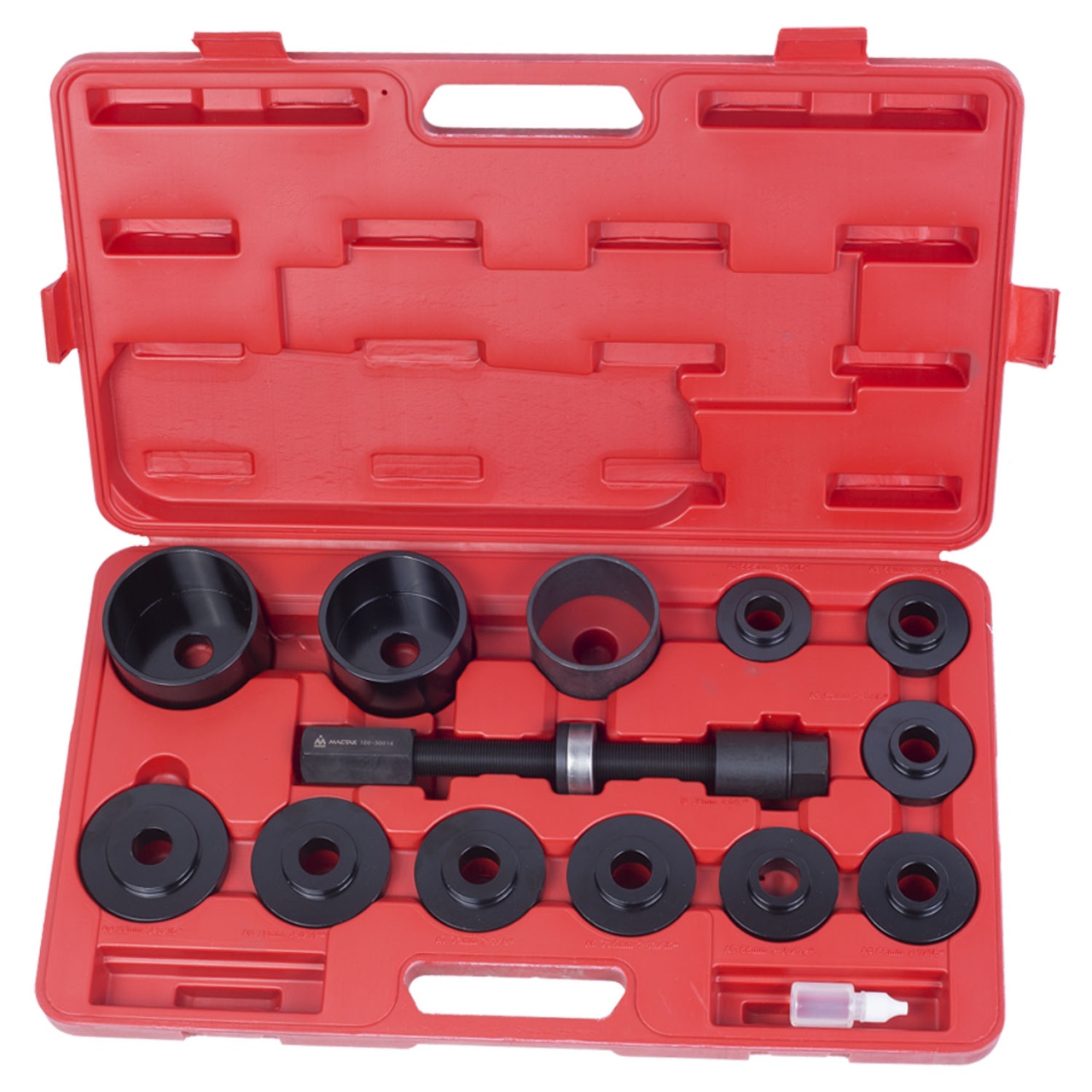 Набор оправок для монтажа и демонтажа ступичных подшипников, кейс, 14 предметов МАСТАК 100-30014C купить по цене 17 500 ₽ в интернет магазине ТЕХСАД