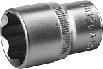 ЗУБР 1/2'', 19 мм, Cr-V сталь, хромированная, торцовая головка 27725-19_z02 купить по цене 190 ₽ в интернет магазине ТЕХСАД