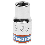 Головка торцевая стандартная шестигранная 1/4'', 6 мм KING TONY 233506M купить по цене 90 ₽ в интернет магазине ТЕХСАД