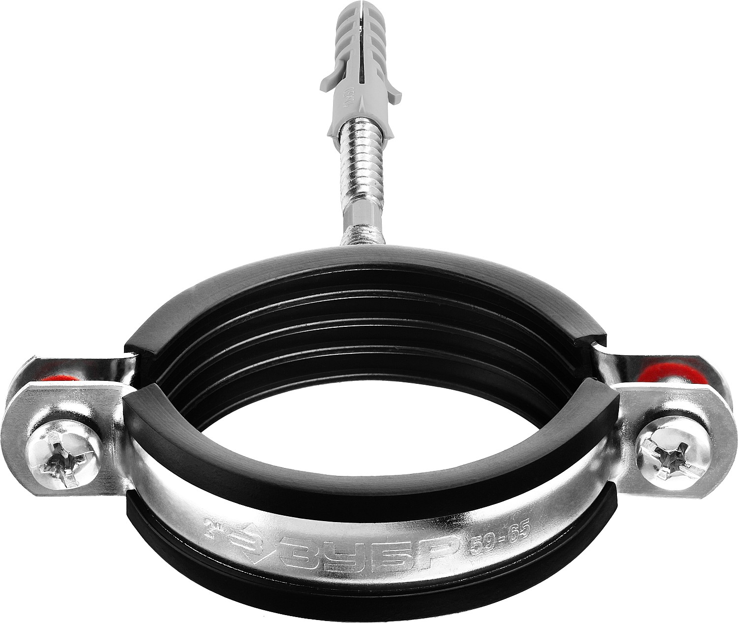 ЗУБР 1 шт., 2'', оцинкованный, в комплекте с сантехнической шпилькой и дюбелем, хомут трубный с гайкой 37866-59-65 Мастер купить по цене 98 ₽ в интернет магазине ТЕХСАД