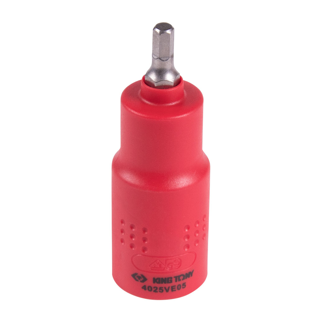 Насадка (бита) торцевая диэлектрическая 1/2'', HEX, 5 мм, L = 75 мм KING TONY 4025VE05 купить по цене 1 110 ₽ в интернет магазине ТЕХСАД