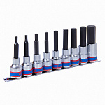 Набор торцевых насадок 1/2'', Hex, 4-17 мм, L = 80 мм, 9 предметов KING TONY 4120PR10 купить по цене 3 660 ₽ в интернет магазине ТЕХСАД