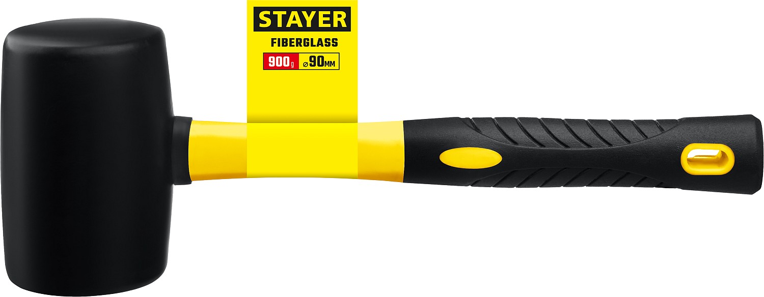 STAYER 900 г, киянка резиновая черная с фиберглассовой ручкой 2054-90 Professional купить по цене 740 ₽ в интернет магазине ТЕХСАД
