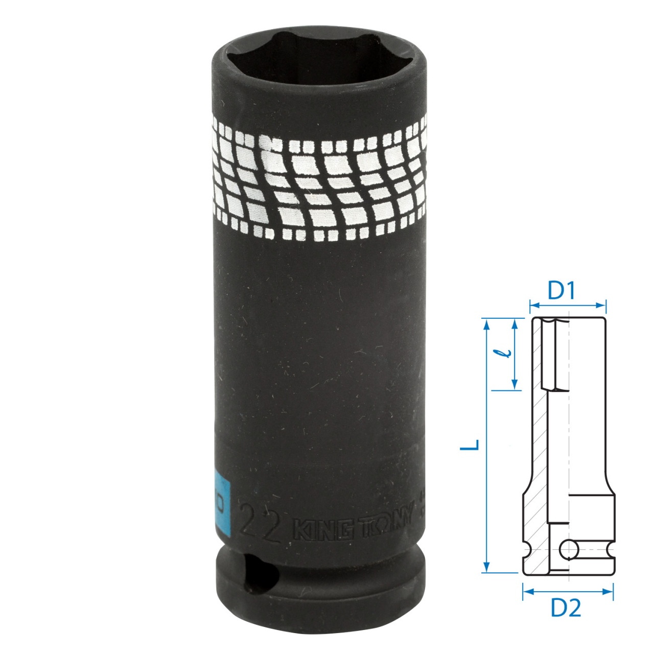 Головка торцевая ударная глубокая 1/2'', 22 мм, тонкостенная KING TONY 441522M купить по цене 760 ₽ в интернет магазине ТЕХСАД