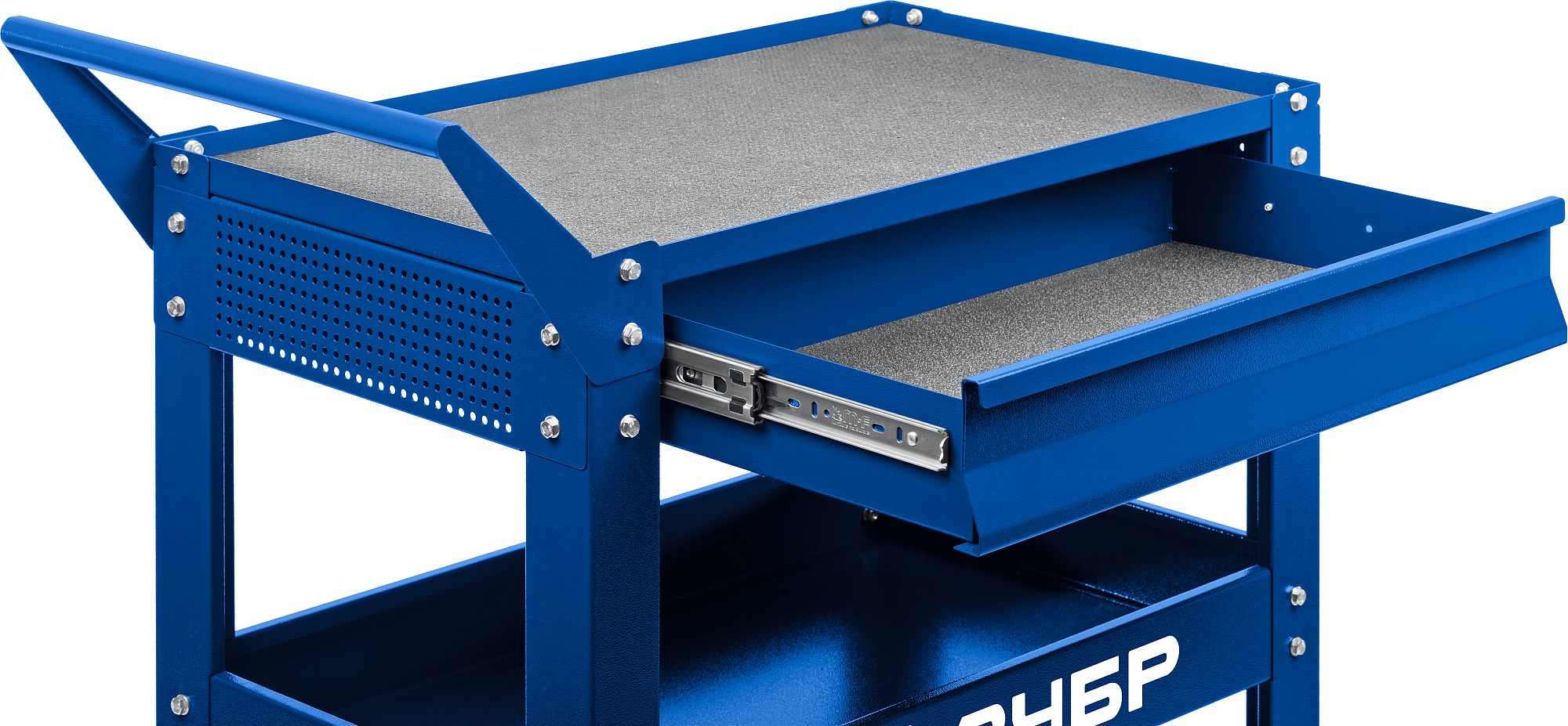 ЗУБР 1 ящик + 2 полки, 820х405х955 мм, инструментальная тележка 38914 Профессионал купить по цене 18 030 ₽ в интернет магазине ТЕХСАД