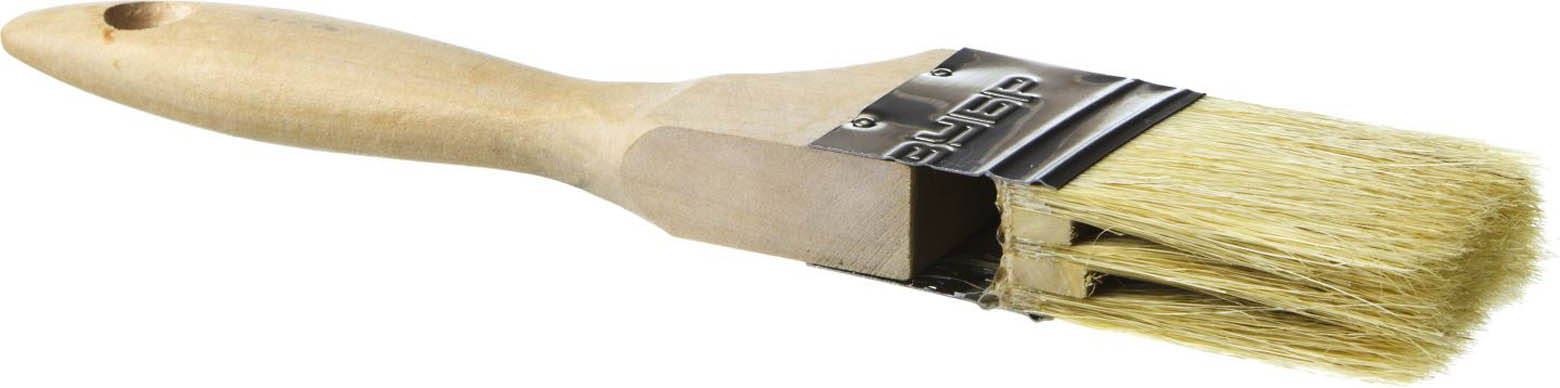 ЗУБР 75 мм, 3'', щетина натуральная светлая, деревянная ручка, кисть плоская УНИВЕРСАЛ 01005-075 Эксперт купить по цене 450 ₽ в интернет магазине ТЕХСАД