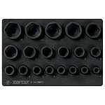 Набор ударных торцевых головок 1/2'', шестигранные, 10-36 мм, ложемент, 19 предметов KING TONY 9-4429MPV купить по цене 8 720 ₽ в интернет магазине ТЕХСАД