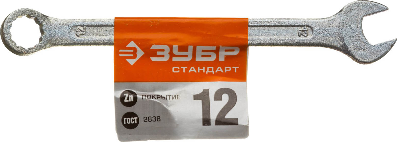 ЗУБР 12 мм, комбинированный гаечный ключ 27112-12 купить по цене 45 ₽ в интернет магазине ТЕХСАД