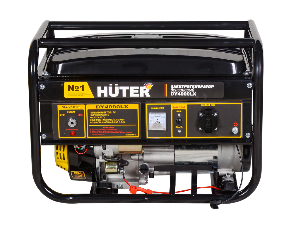 Портативный бензогенератор HUTER DY4000LX купить по цене 33 490 ₽ в интернет магазине ТЕХСАД