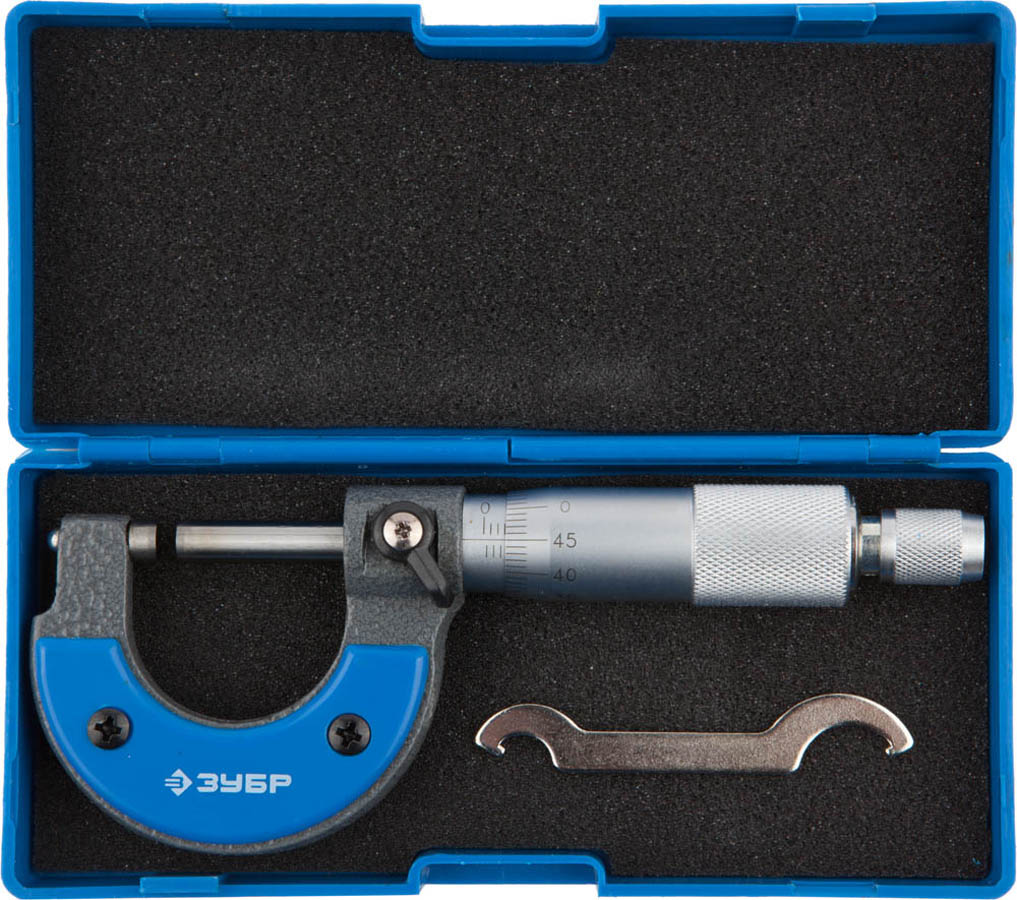 ЗУБР 0-25 мм, микрометр гладкий механический 34480-25_z01 Эксперт купить по цене 1 595 ₽ в интернет магазине ТЕХСАД