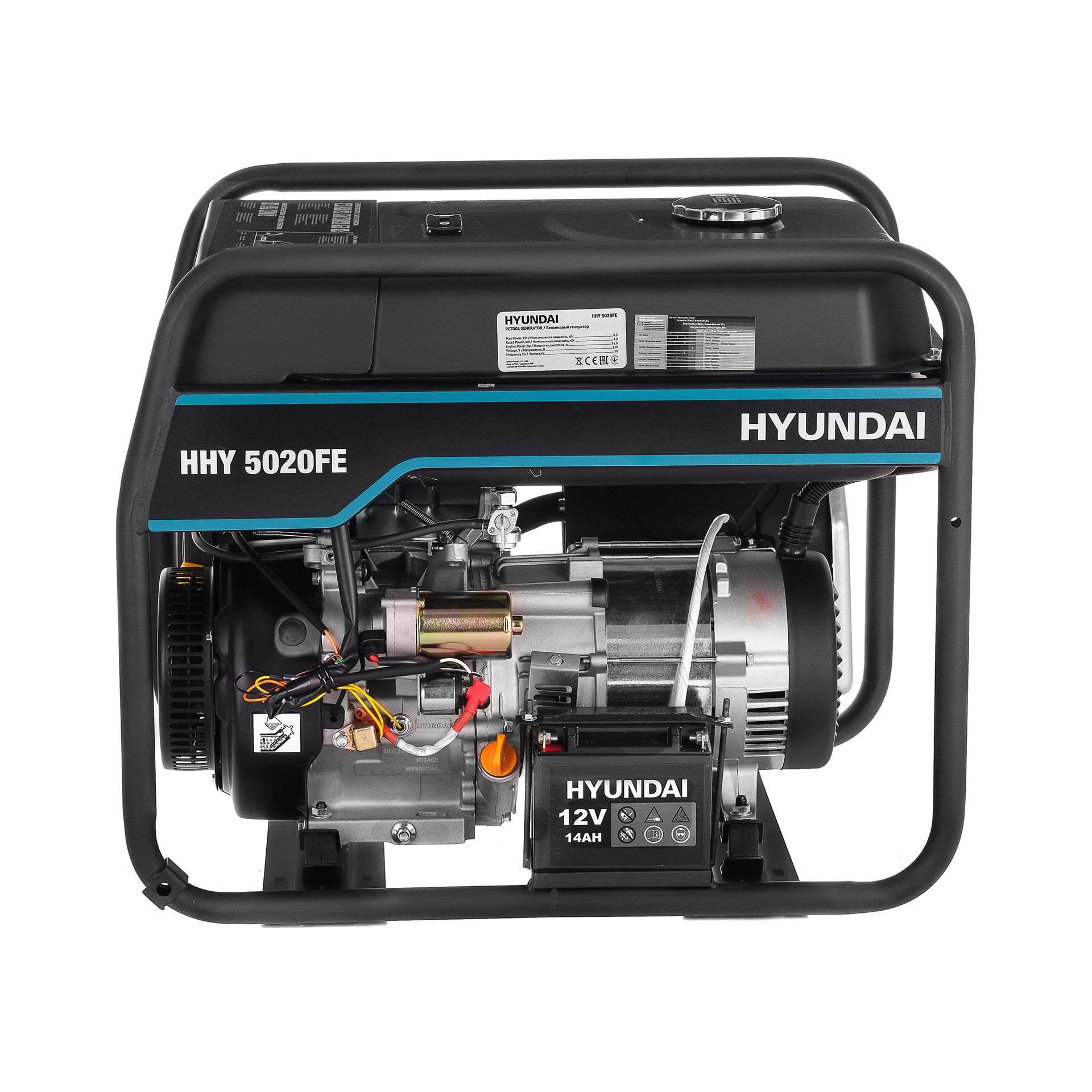 Бензиновый генератор HYUNDAI HHY 5020FE купить по цене 84 690 ₽ в интернет магазине ТЕХСАД