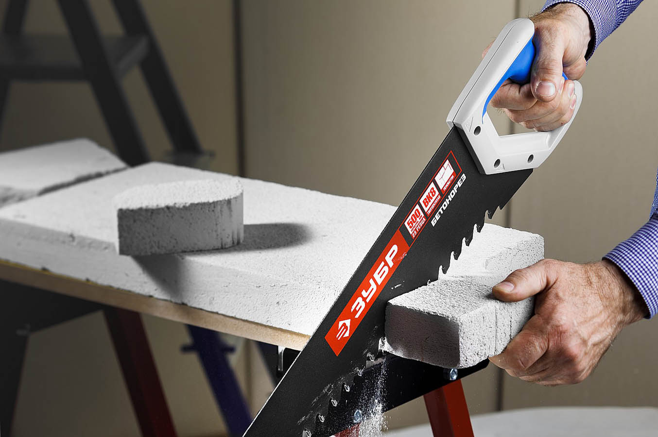 ЗУБР 1,5 TPI, 500 мм, ножовка по пенобетону (пила) 15157-50 купить по цене 1&nbsp;540 ₽ в интернет магазине ТЕХСАД