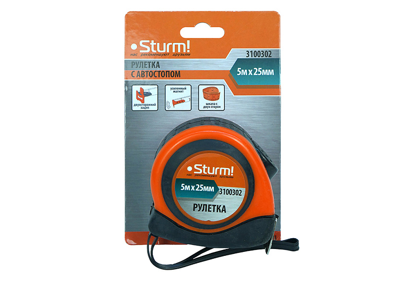 Рулетка Sturm! 3100302 купить по цене 390 ₽ в интернет магазине ТЕХСАД