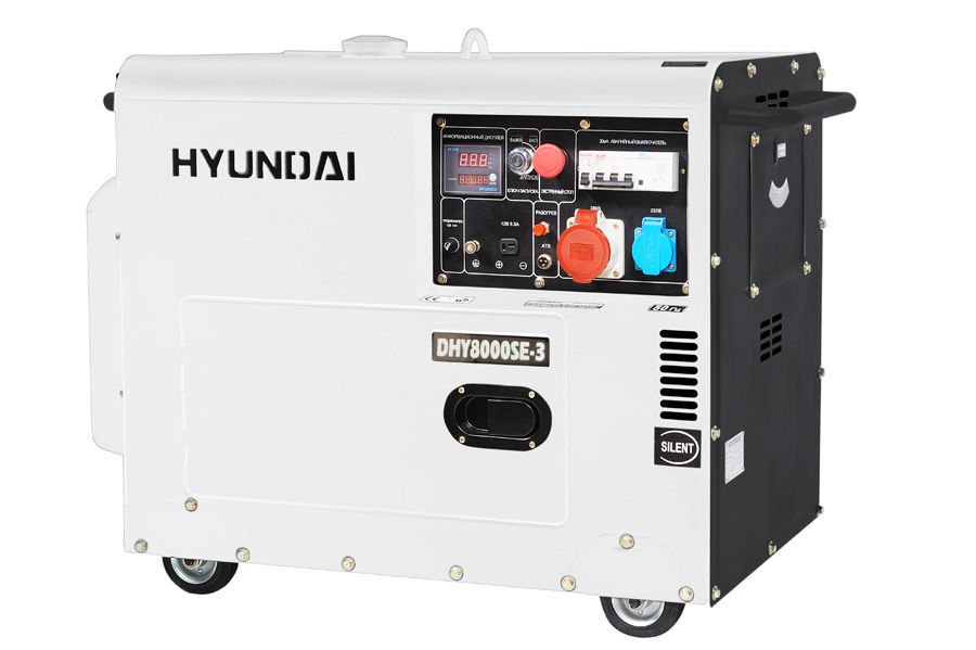 Дизельный генератор HYUNDAI DHY 8000SE-3 купить по цене 195 190 ₽ в интернет магазине ТЕХСАД