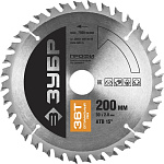 ЗУБР Ø 200 x 30 мм, 36T, диск пильный по дереву 36851-200-30-36 Профессионал купить по цене 947 ₽ в интернет магазине ТЕХСАД