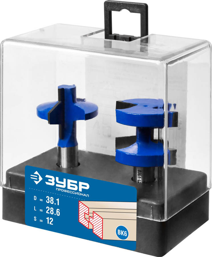 ЗУБР рабочая длина-28,6 мм, хв.-12 мм, D=38,1 мм, набор фрез пазо-шиповых 28731-38.1-H2 ЗУБР рабочая длина-28,6 мм, хв.-12 мм, D=38,1 мм, набор фрез пазо-шиповых 28731-38.1-H2 купить по цене 3 400 ₽ в интернет магазине ТЕХСАД