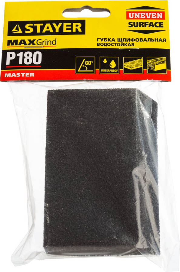 STAYER 100x68x42x26мм, P180, угловая, средняя жесткость, губка шлифовальная 3561-180 купить по цене 134 ₽ в интернет магазине ТЕХСАД