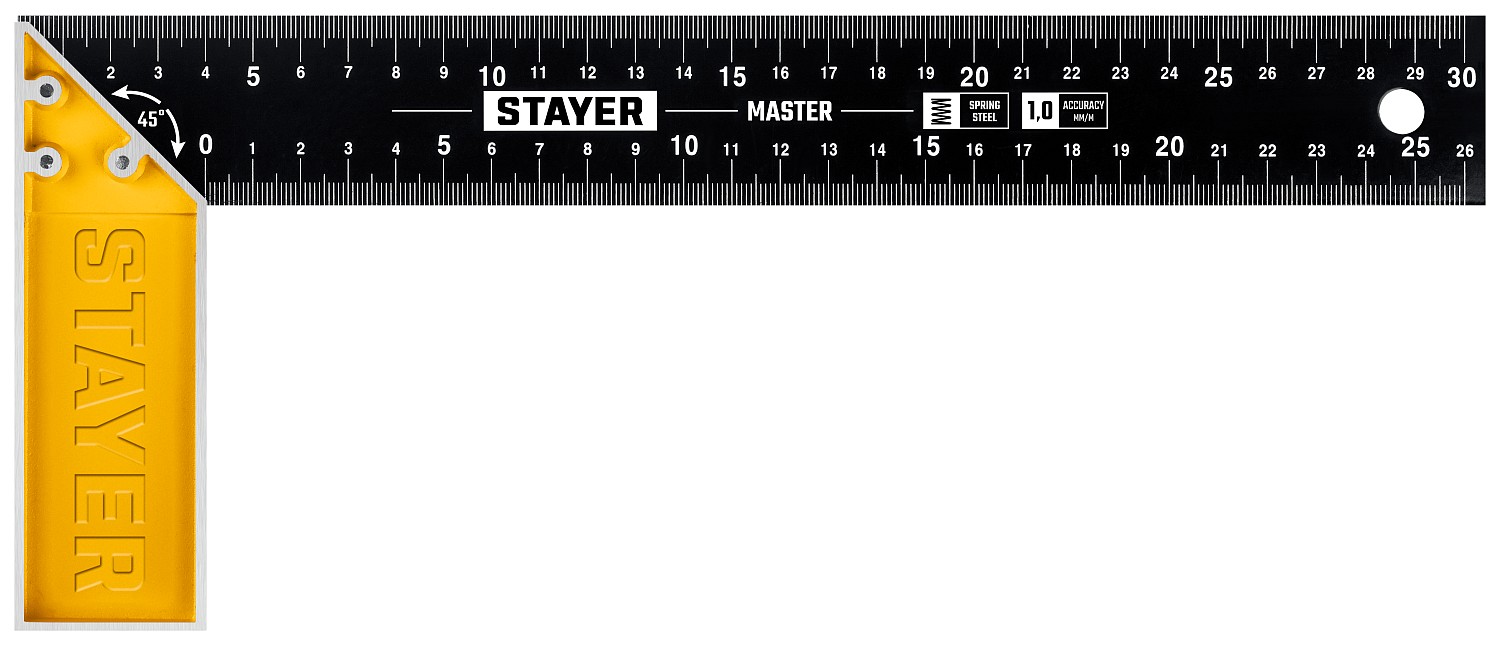 STAYER 300 мм, столярный угольник со алюм. полотном 3430-30_z02 купить по цене 410 ₽ в интернет магазине ТЕХСАД